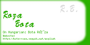 roza bota business card